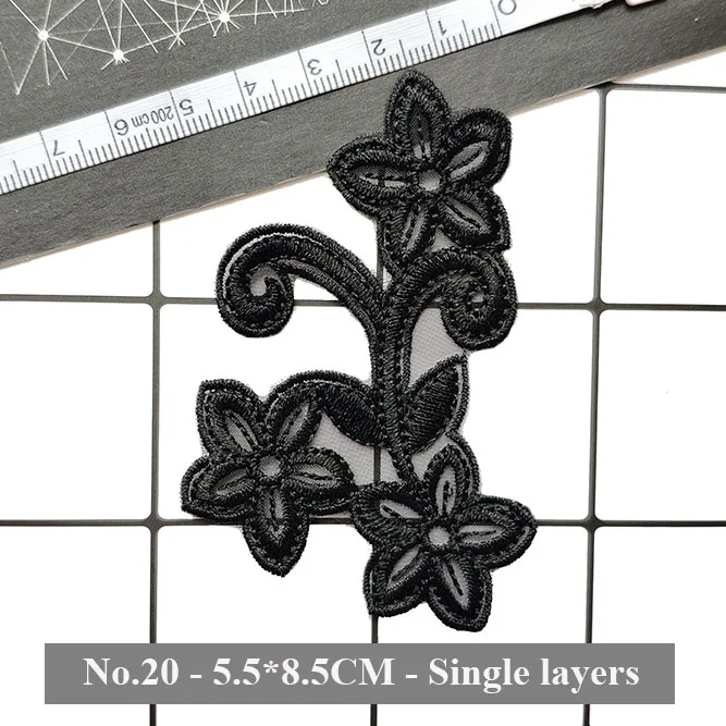 Lace Flowers 13 PCS Butterfly Flower Embroidered Applique Patches - For Wedding Dress, Bridal DIY Craft Sewing Lace Flowers 13 PCS Butterfly Flower Embroidered Applique Patches - For Wedding Dress, Bridal DIY Craft Sewing