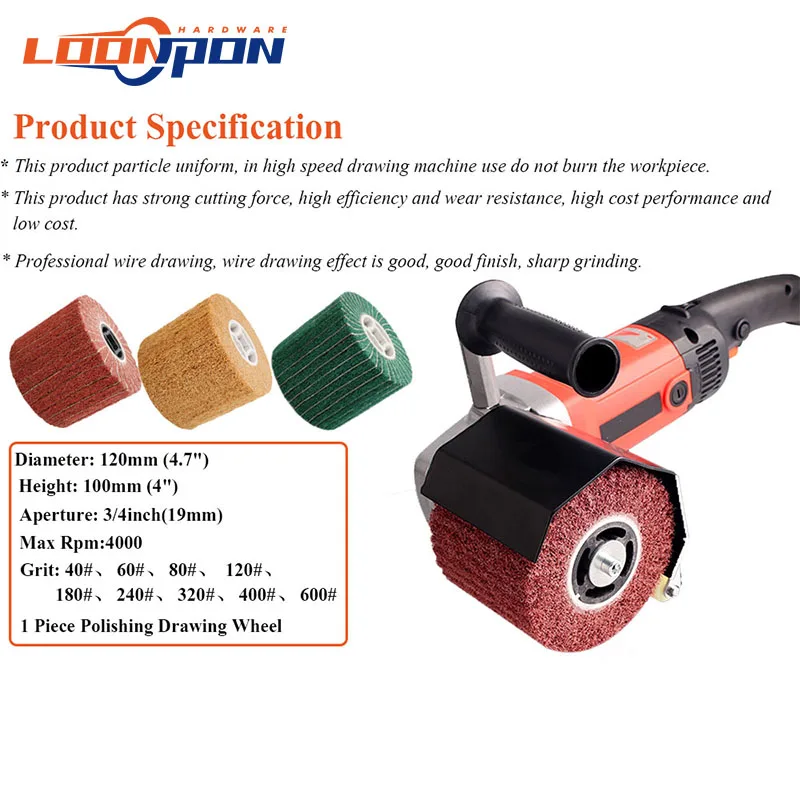 120x20x100 مللي متر غير المنسوجة النايلون جلخ عجلة...