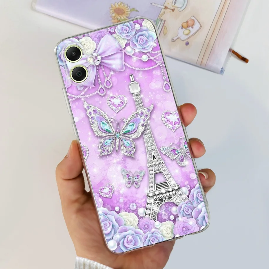 Fashion Butterfly Soft Silicone Back Cover Case for Samsung Galaxy A05/A05S (2023)