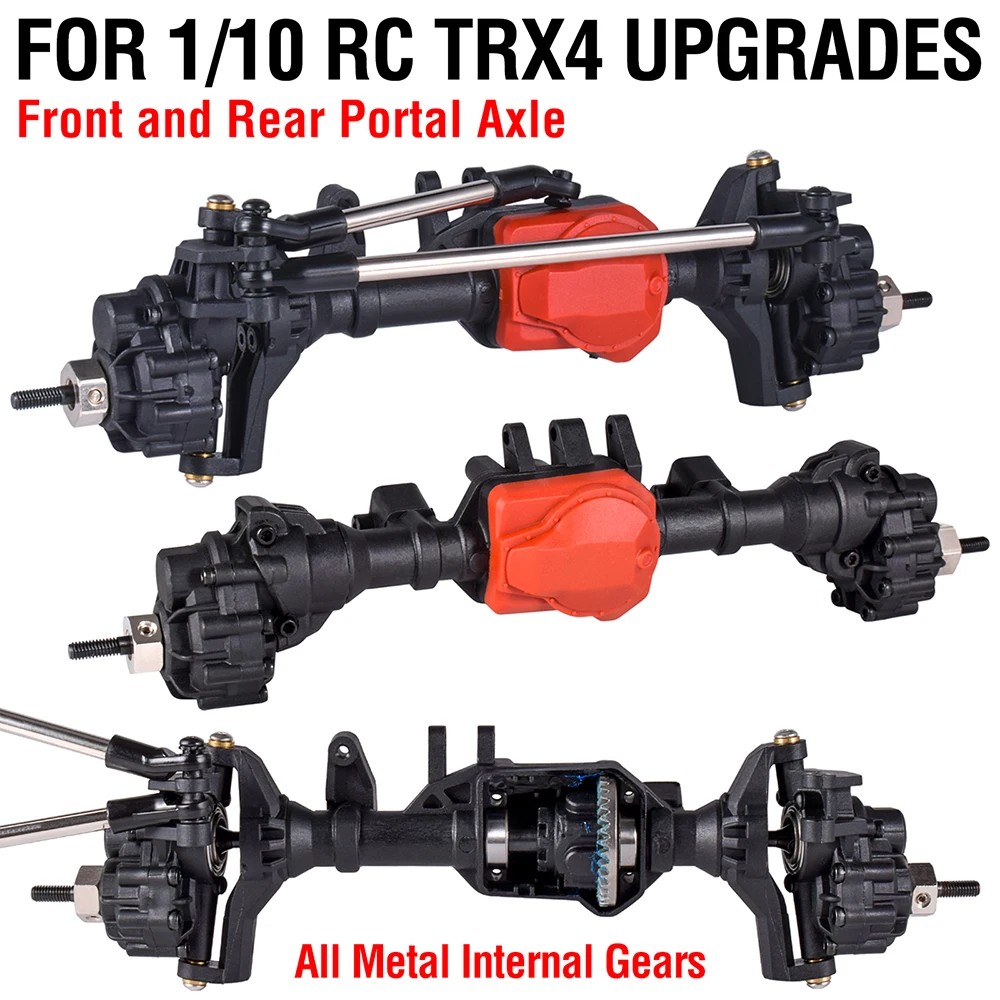 AUSTARHOBBY Front and Rear Portal Axles for RC Traxxas TRX4 1/10 Rock Crawler Car Replace Upgrades Part For Axial SCX10I SCX10II