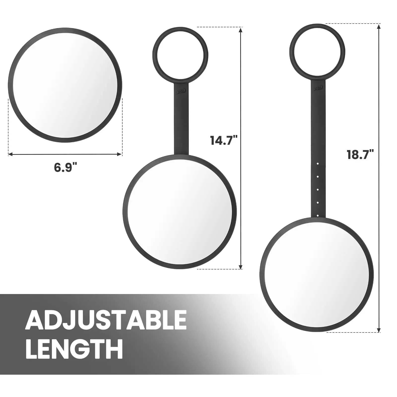 TAILI Shower Mirror Fogless for Shaving, Removable Anti Fog Wall Hanging Mirror for Travel Camping, Shower, Bathroom Mirror 6