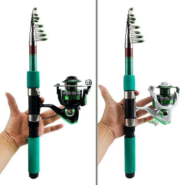 Complete Kit Ocean Rock Fishing Combo 5.5:1 Metal Spool Spinning Reel with  1.5m-3m Fishing Rod Spincasting Rod and Reel Set - AliExpress