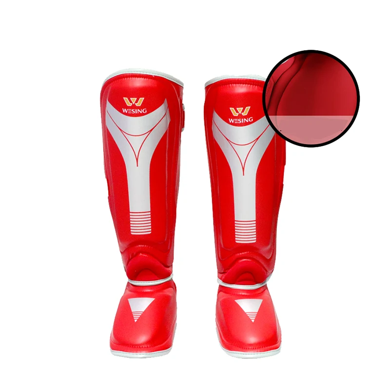 Wesing MMA Muay Thai KickBoxing Shin Guards W/Insteps Leg Pads Protector Sanda Martial Arts Boxer Training Equipment dEO