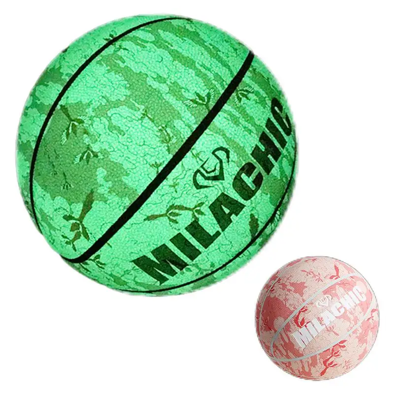 

Luminous Basketball Reflective Lighted Flashing Basketball Wear-Resistant Glowing Basketball Kids Night Sports