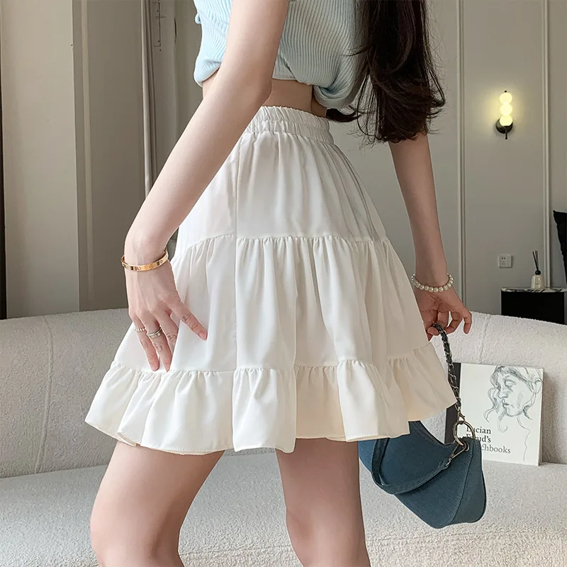 

Юбка Nighpha в стиле пэчворк, Женская однотонная плиссированная юбка А-силуэта в несколько рядов с подкладкой в шорты