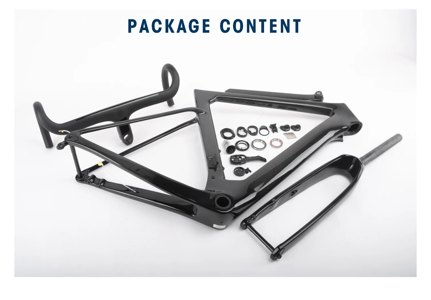 Vam Carbon Road Bike Frame Disc Brake Frameset With Handlebar Compatible DI2