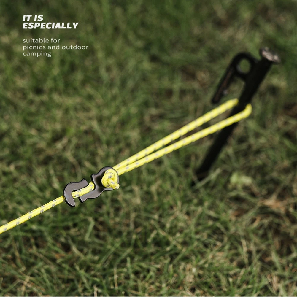 Camping Tent Cord Wind Rope Buckle Aluminum S-Type Tensioners Fastener 10pcs camping tent fasteners tent rope tightener camping cord buckles camping rope buckle
