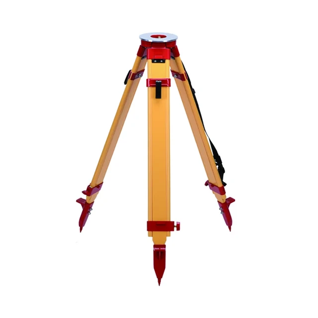 Double Lock Wooden Survey Tripod For Total Station