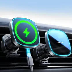 15W Fast Magnetic Wireless Car Charger and Mount (Black)