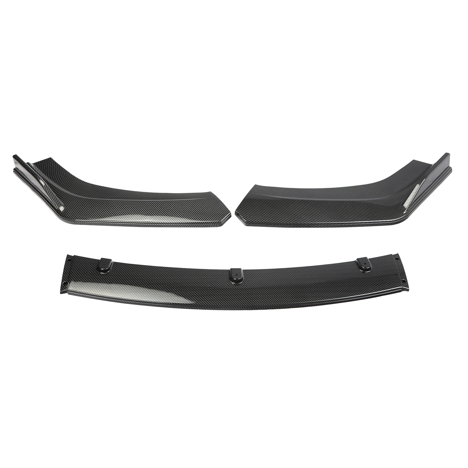 

3Pcs Universal Car Front Bumper Separator Carbon Fiber Bumper Lip Body Kit Duck Lip Separator with Strut Rod For BMW For Benz
