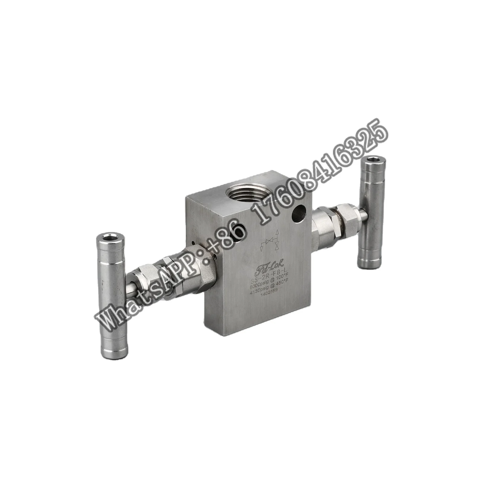

two valve manifolds 1/2 inch 2 way valve manifolds 6000psi SS316 manifold