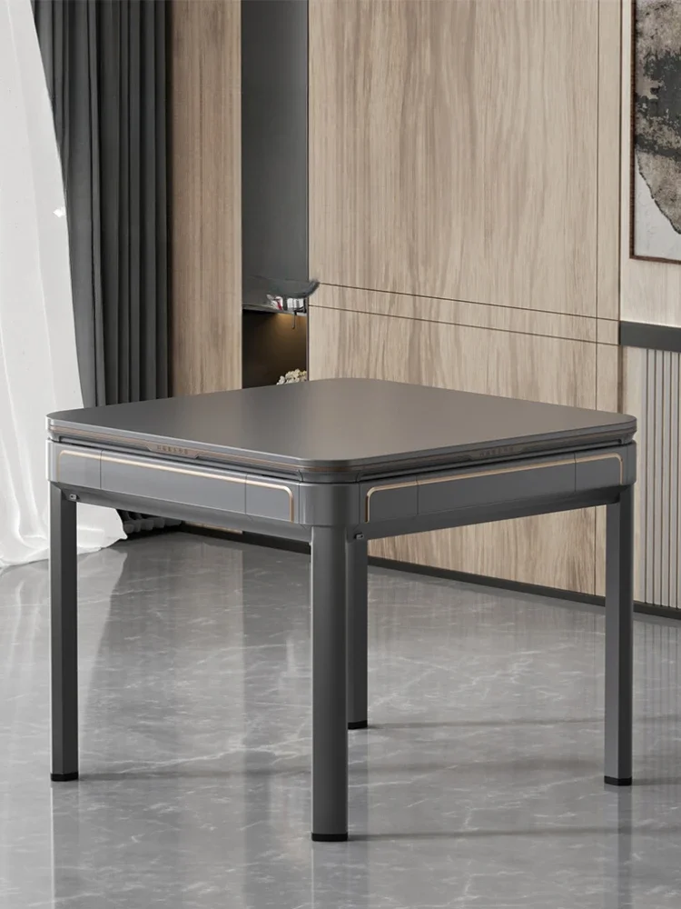 

Luxury Brain Power Dining Table Tempered Glass Automatic Shuffling Mahjong Table Amusement Tavoli Da Pranzo Home Furniture LVMC