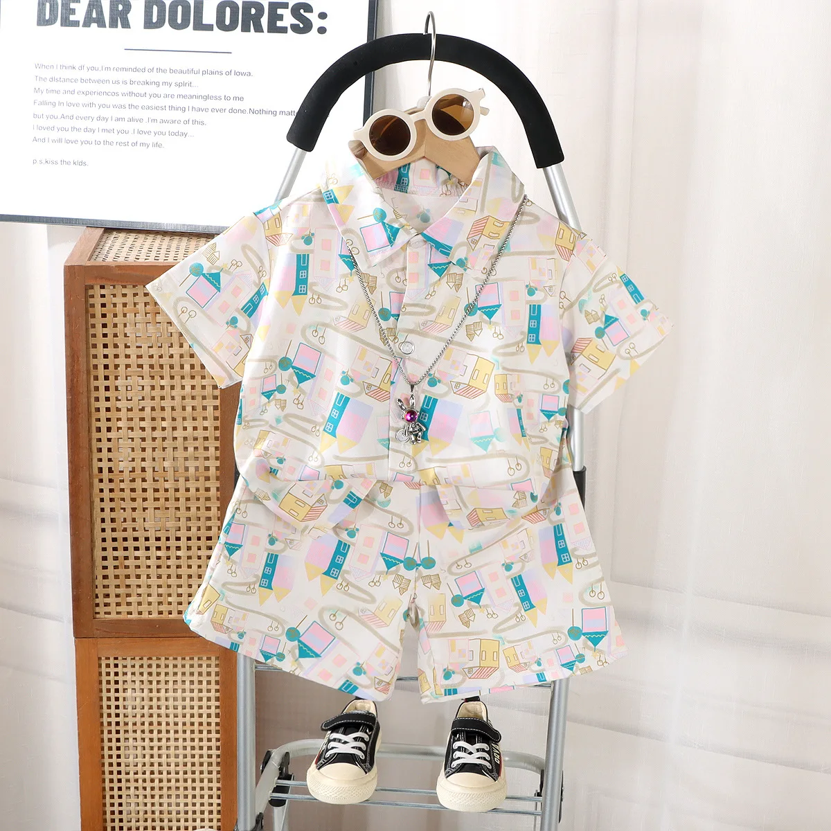 0-8Y Kids Baby Boy Clothes Summer Floral Print Sets 2Pcs Short Sleeve Shirt+Shorts Child Boy Beach Wear Casual Outfits 3