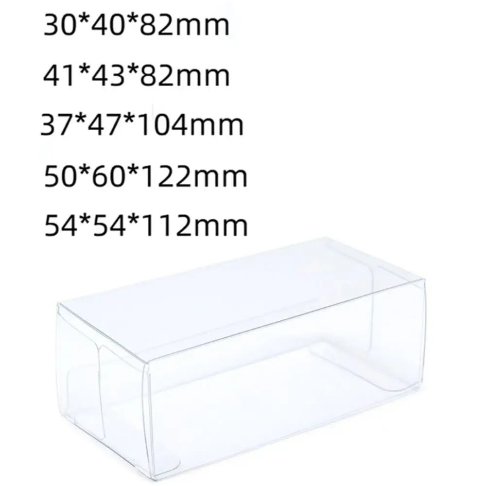 10Pcs 투명 자동차 모델 디스플레이 박스 1/64 자동차 모델 PVC 주최자 스탠드 방진 직사각형 선물 쇼케이스 박스