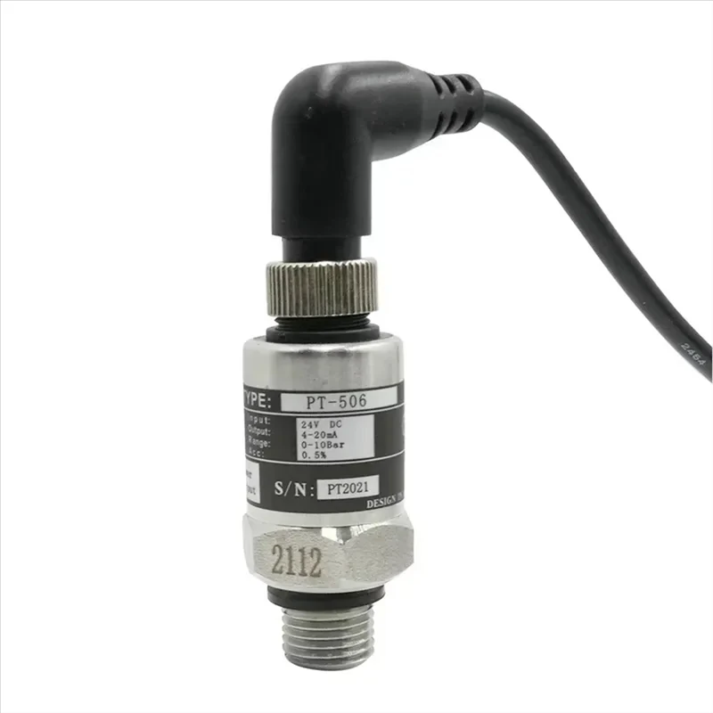 PT-506 Water Pump Pressure Sensor Transmitter 0-2.5MPa 4-20mA 24VDC G1/4 Elbow H