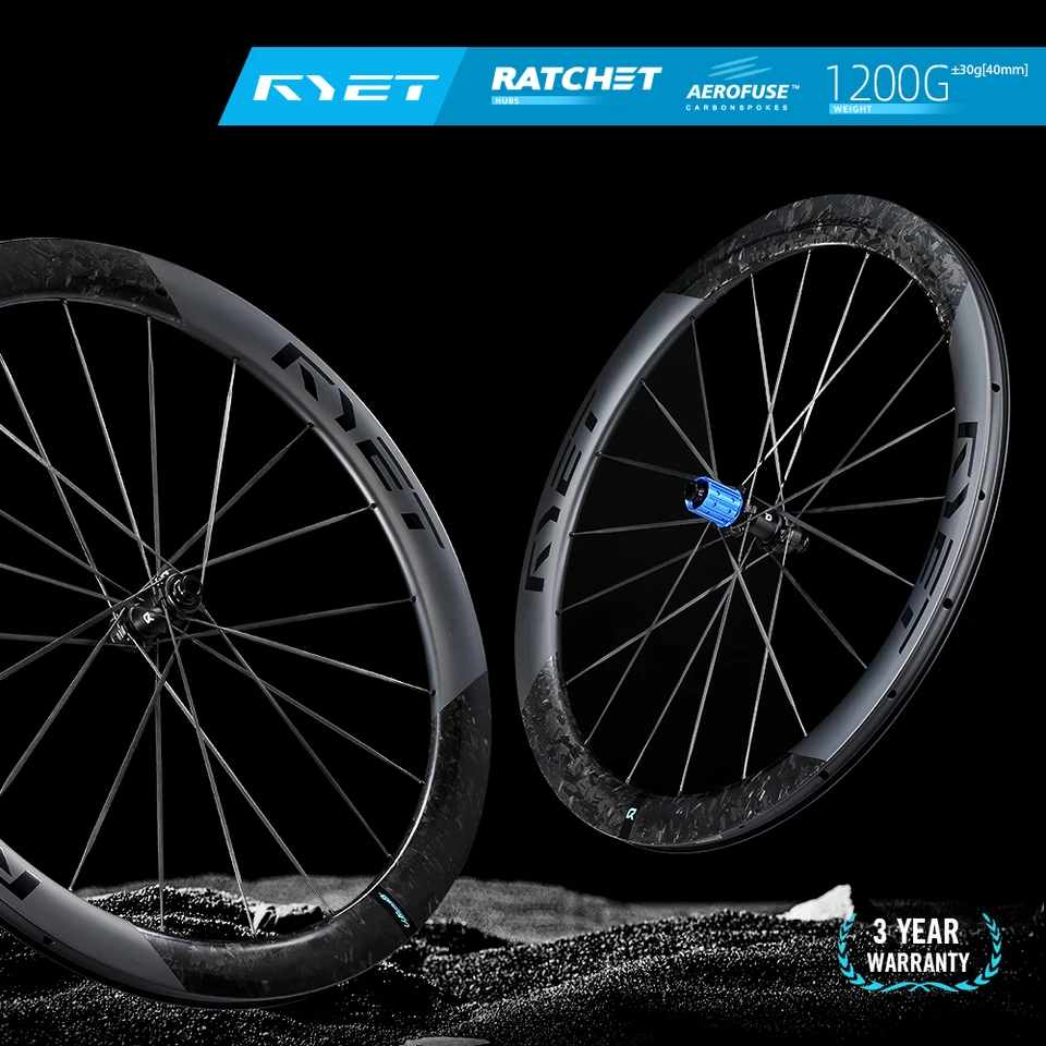 RYET カーボンロードホイールセット超軽量 1200 グラムエアロバイク