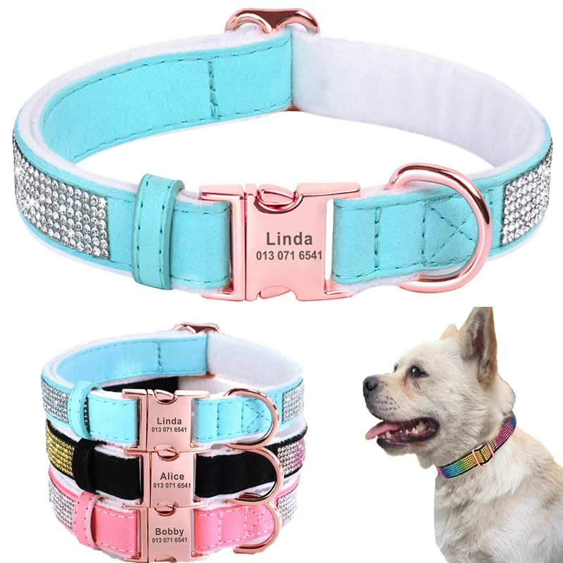 Velvet Puppy Cat Collars Velvet Dog Collar Collars, Harnesses Leads Soft  Dog Aliexpress