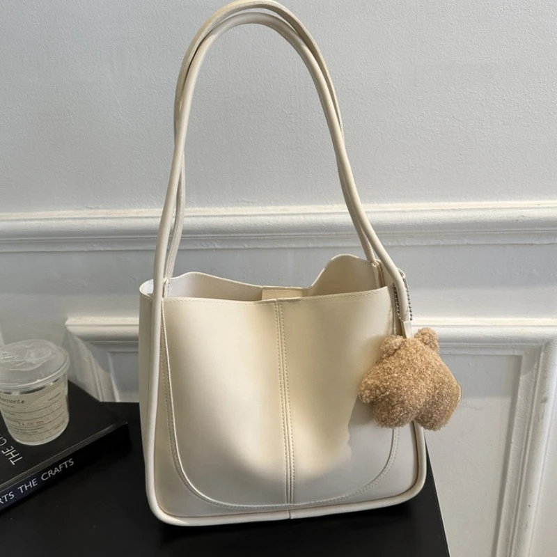 Large Capaci Buet Bag Women's Retro Versatile Single oulder Tote Bag Commuter Bag Soft PU Leather Magnetic Closure Handbag Purse