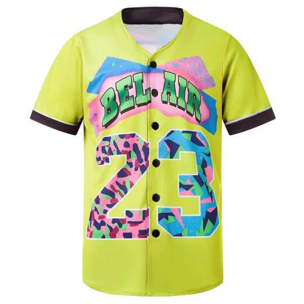 

11Kinds 2020 Hip Hop Bel Air 23 Fresh Prince T-shirt Men Women3D Print Baseball Jersey Street Short Sleeve Casual Tops Pullover