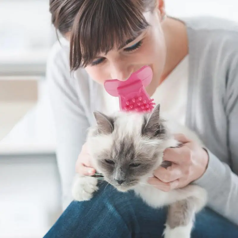 Tongue Cat Brush Scratcher Pet Hair Remover Brush Massage Brush For Small Dog Pet Supplies for pet hair remover brush dog cat hair remover pet combtool fur brush base double side furniture sofa clothes cleaning lint