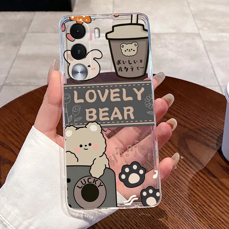 Aesthetic Cute Cat Soft Silicone Transparent Phone Case