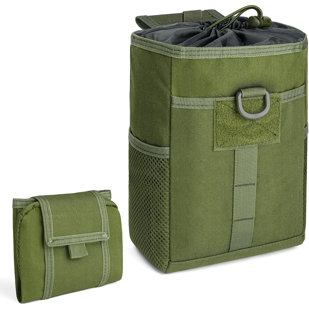 

Men Tactical Recycling Pouch CS Dump Molle Bag Outdoor Utility Waist Bag Nylon Folding Molle Pack EDC Gear Hanging Bag