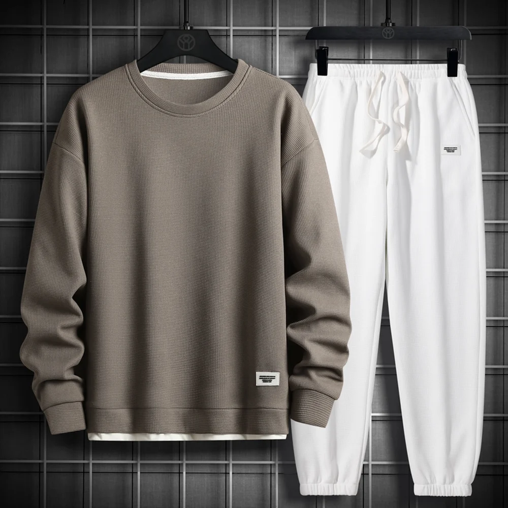 

2024 Tracksuit Men 2 Piece Sets Hip Hop Clothes For Men Outfits Streetwear Casual Sweatshirt and Pants Set Men Fashion Clothing