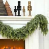 2 Pcs 9ft Christmas Cedar Garland Artificial Green Cedar Pine Needles for Home Fireplace Indoor Outdoor Holiday Party Decoration 3
