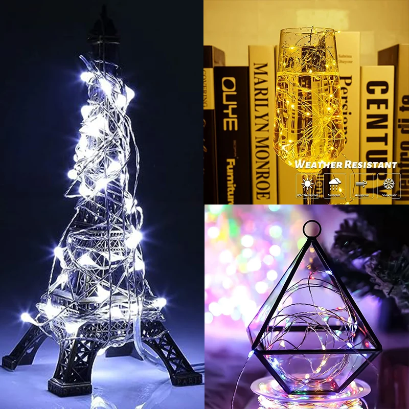 LED Fairy String Lights USB Copper Wire Firefly Garland Light For Home Bedroom Birthday Gift Wedding Party Holiday Decoration