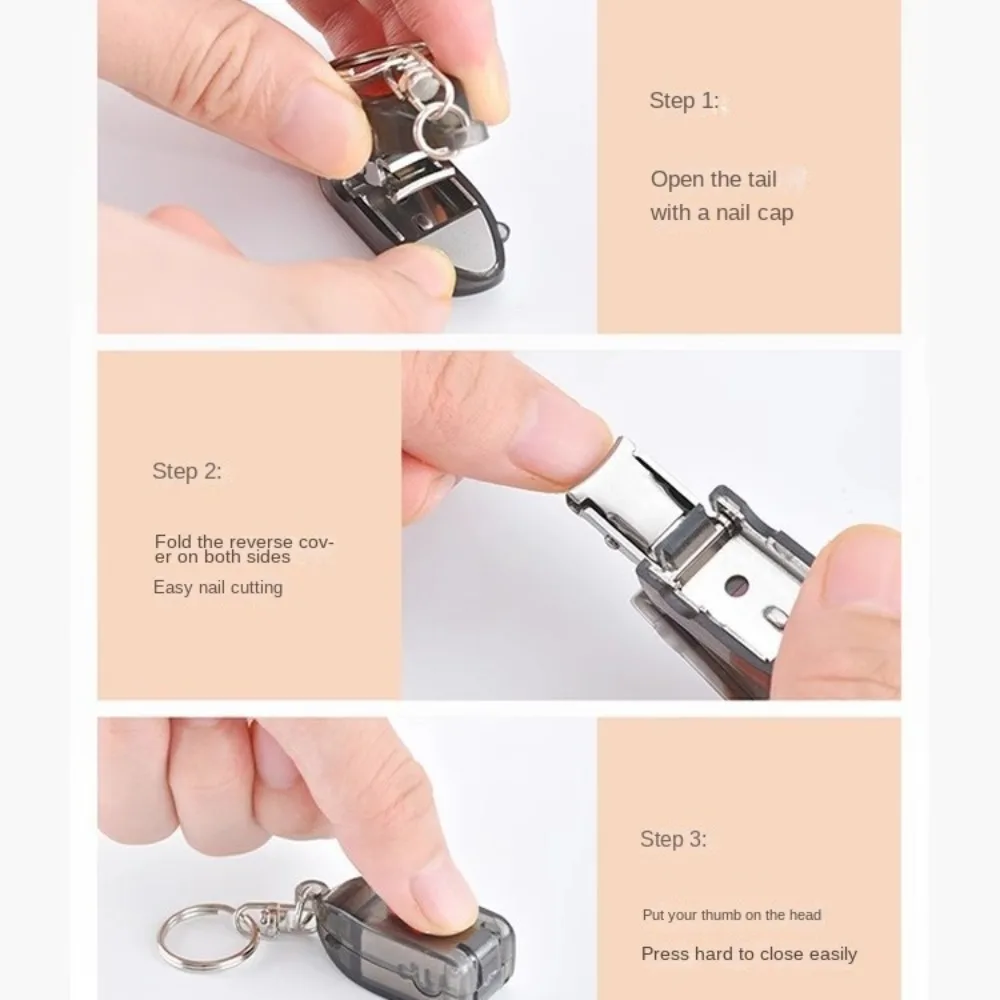 Portable Stainless Foldable Manicure Durable Ultra-thin Mini Nail Trimmer Pedicure Tools with Nail File Clipper Travel nail scissors set nail clippers