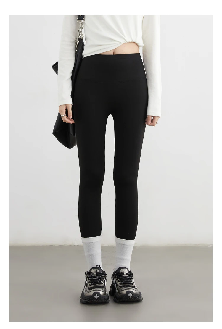 CHIC VEN Women Leggings Pants Solid High Waisted Stretch Yoga Pant Tights Fitness Elastic Running Sportswear Autumn Winter 2025