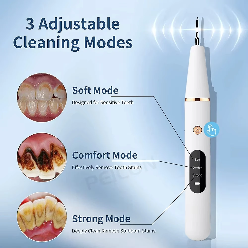 Dental Calculus Scaler Ultrasonic Dental Tartar Remover Electric Ultra Sonic Dental Calculus Plaque Removal Scaler Tartar Eliminator dental calculus scaler