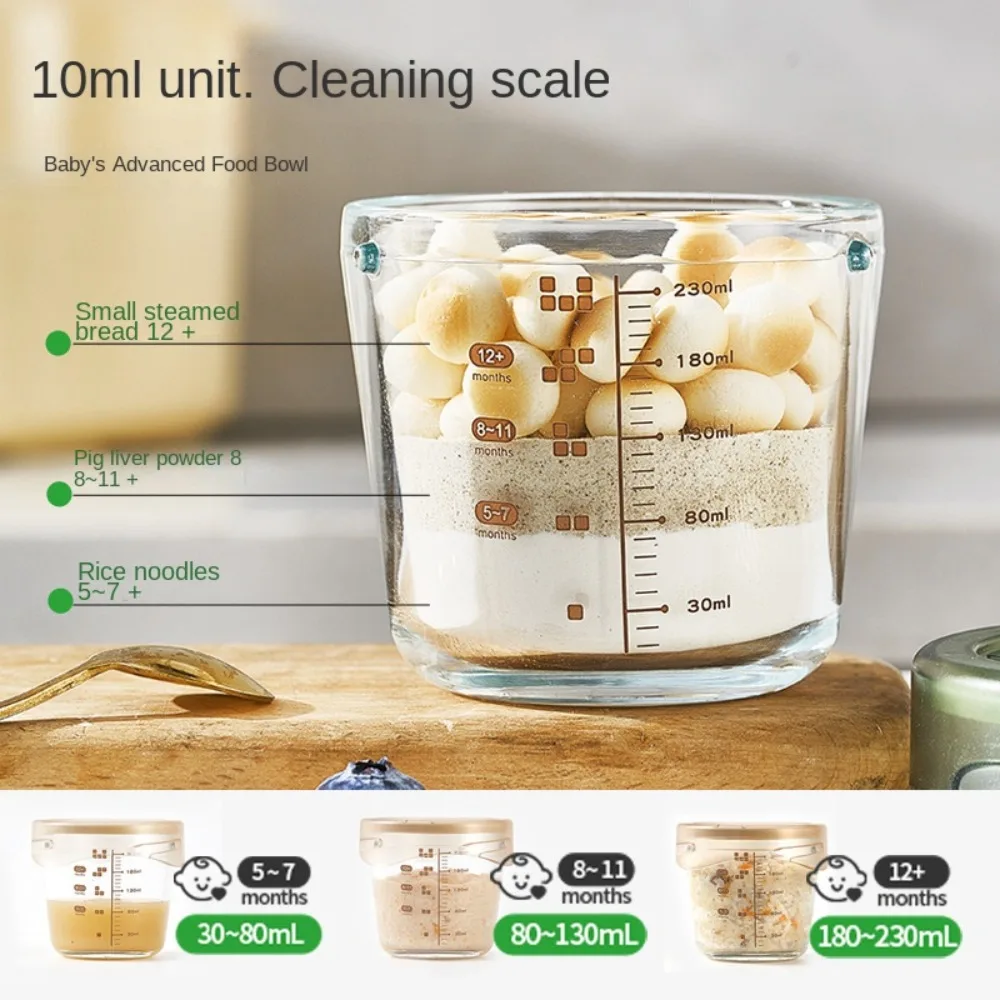 2PC 280ml Sealed Glass Bowl Microwaveable Fresh-keeping Refrigerator Sealed Jar Glass Food Storage Box Large Capacity 4