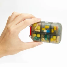 

12 Grids Pills Box Weekly Tablet Holder Medicine Dispenser Vitamin Storage Organizer Pill Case Pill Splitters Drugs Container