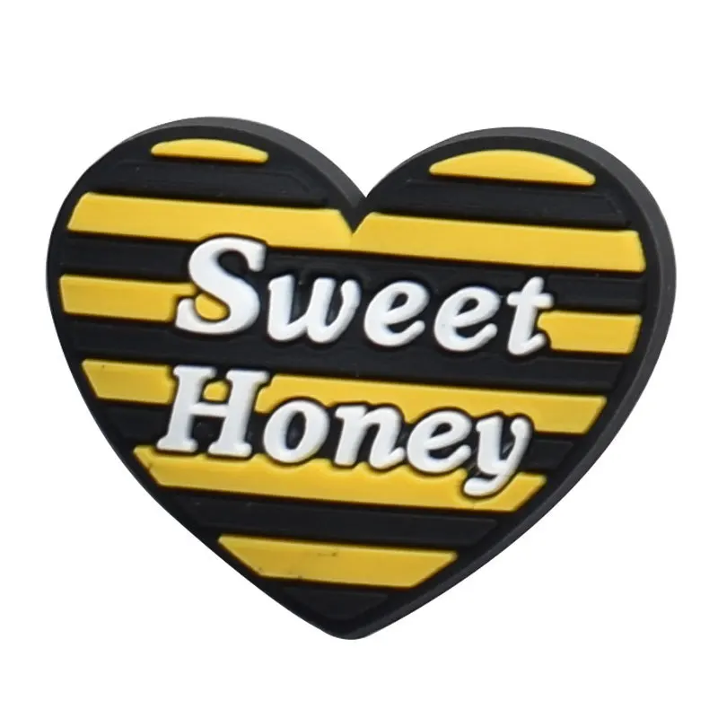 Hot Sale Cute 1pcs Bee Shoe Charms Pin Decorations for Croc Accessories Shoe Kids Adult Birthday Xmas Party Gifts