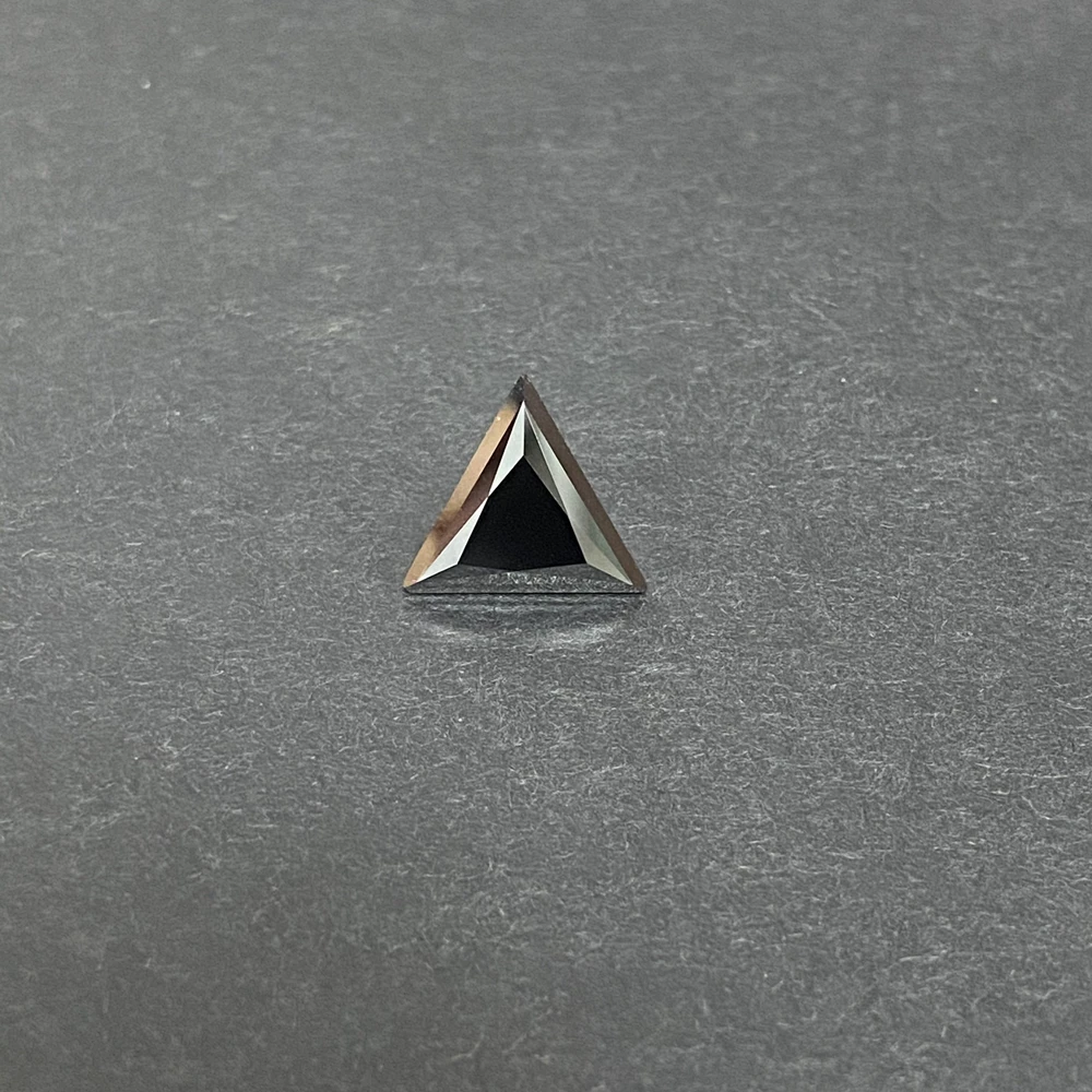 Moissanite Gemstone Black Triangle Cut Primary Color Black Lab Grow Diamond for Jewelry Rings Earrings Making with GRA Report