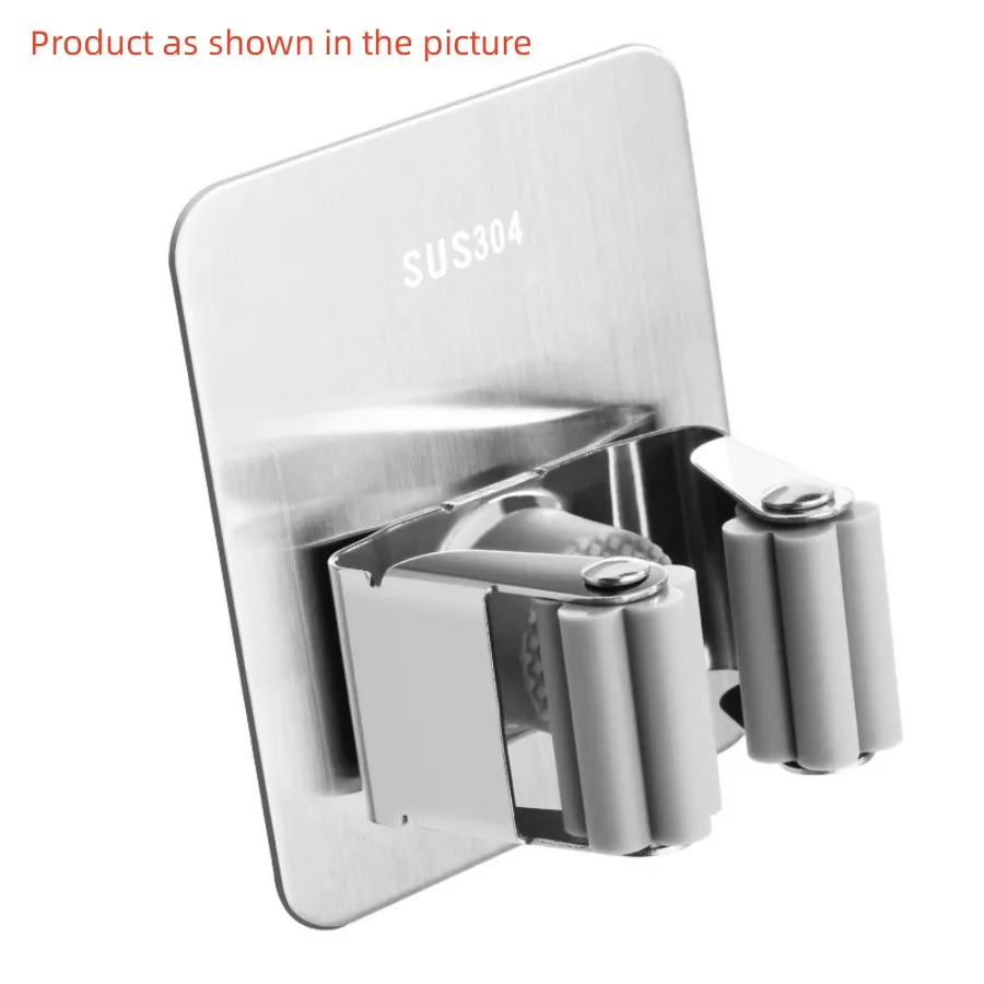 304 스테인리스강 걸레 후크, 걸레 프레임, 펀칭 없는 걸레 클립, 보관 도구 및 접착 후크, 5 개
