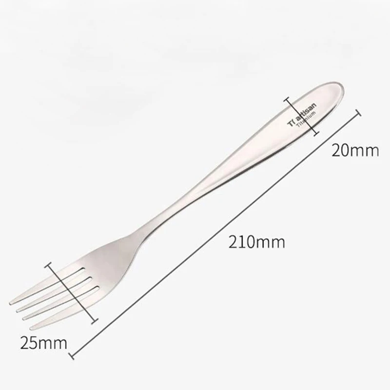 Tiartisan Titanium Fork Spoon Cutlery Set Lightweight Dinner Cutlery Picnic Kitchen Tableware Polished Spoon Fork Ta8118P