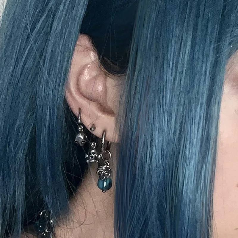 여성용 다색 아크릴 진주 귀걸이, 광택 스테인레스 스틸 포장 귀걸이, 달콤한 멋진 파티 쥬얼리 선물, 트렌디 