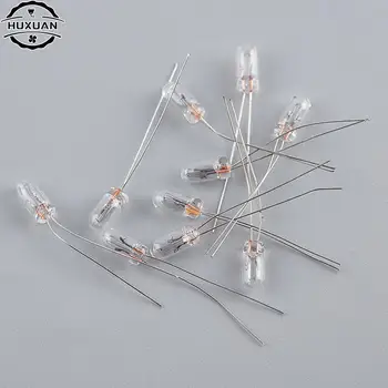 10pcs 소형 0.07A 3mm 4mm 5mm 1.5V,3V,6V, 9V,12V, 24V 램프 전구 Edison 백열 필라멘트 쌀