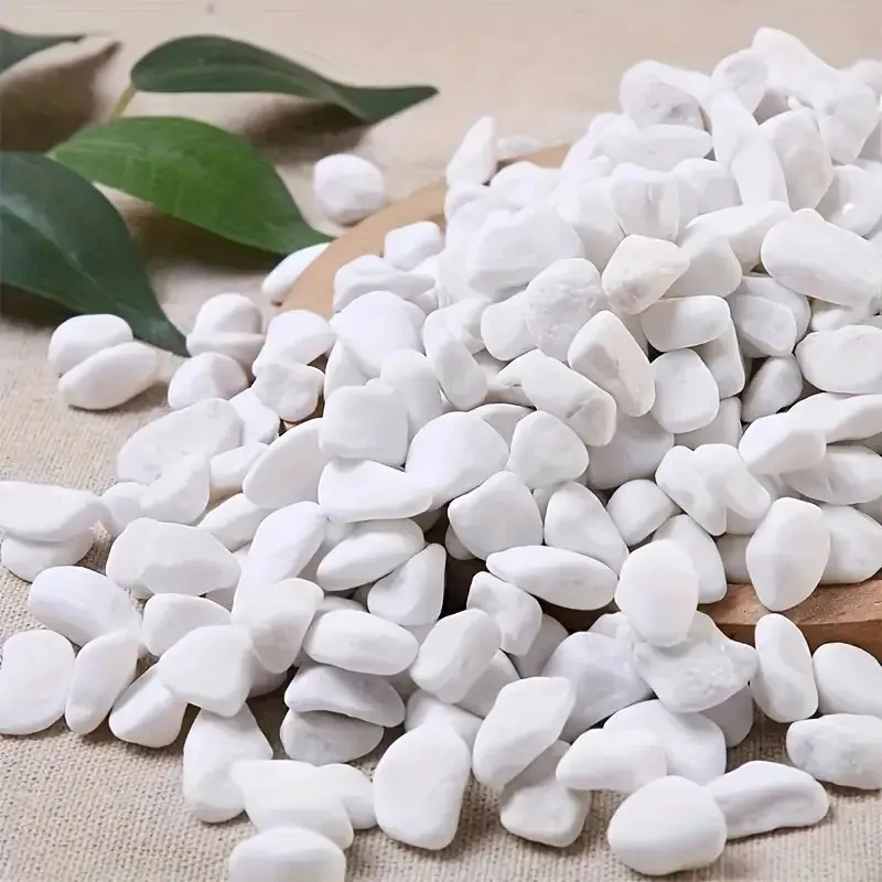 Natural White Stone for Decorative Use - Ideal for Fish Tanks, Flower Pots, Landscaping, and Vases