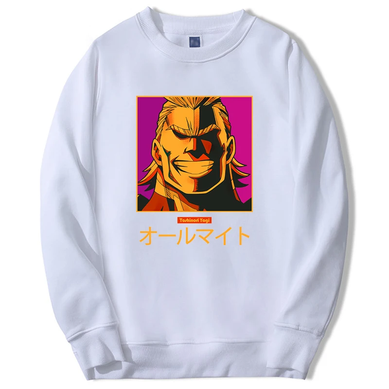 

Hot Sale Anime Japan My Hero Academia Hoodie For Men All Might Graphic Harajuku Sweatshirt Fleece Casual New Moletom Hoody