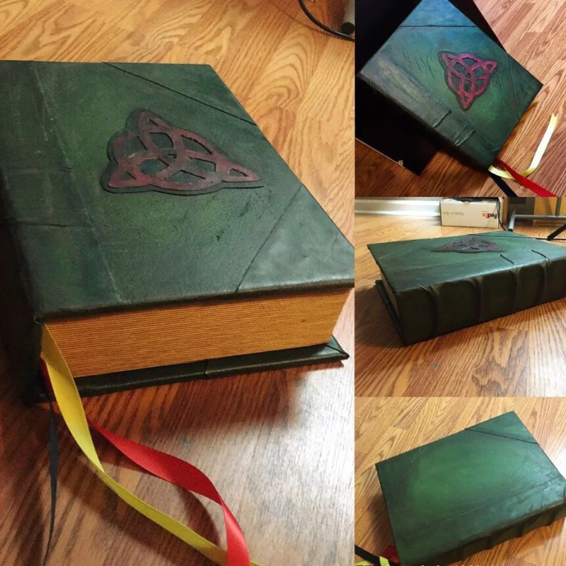 

Charmed Book Of Shadows Journal Cover Bound Green Journal Blank And Lined 350 Pages Spell Record Spellbook Vintage Magic Gift