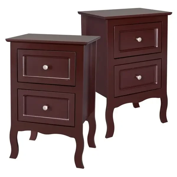 Country Style 2-Tier Nightstands (Set of 2) 4