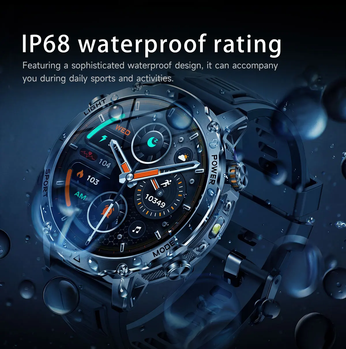 Military Smart Watch For Men Gps Waterproof With Strong Flashlight_voghion.com