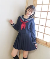 Basic style Japanese School Uniform College High School Girls Student Uniforms Sailor Suit White Tops Pleated Skirt Plus XXXXXL 2