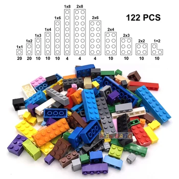 122pcs 12 Size Thick Figures Bricks DIY Building Blocks Educational Creative Size Compatible With 3001 Plastic Toys for Children 1