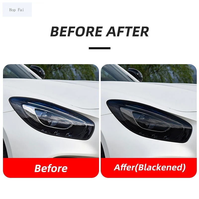 

Car Headlight Protective Film Taillight Light Transparent Smoked Black TPU Sticker For Mercedes Benz AMG GT 2-door C190 R190