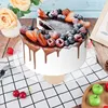 Reusable Acrylic Cake Disc Round Happy Birthday Cake Base Plate Blank Acrylic Topper For Layered Cakes Decorating Tools 5