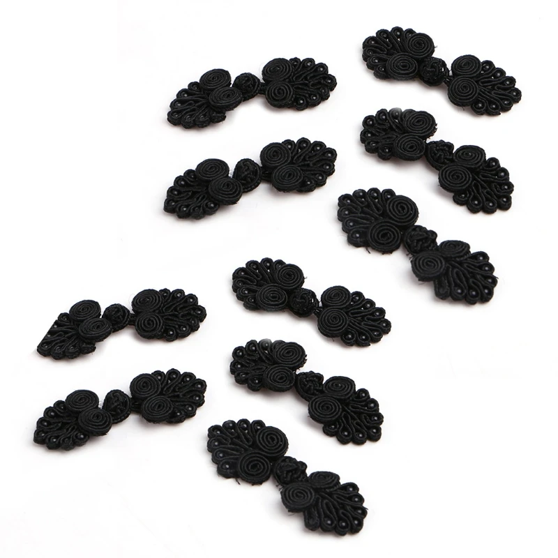 Chinese Knots for Frog Buttons 10 Pairs Beaded Closure Button DIY Crafts New 4